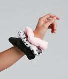 Fuzzy Three-Pack Micro Fiber Scrunchies