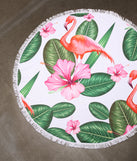 Flamingo Paradise Beach Towel