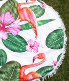 Flamingo Paradise Beach Towel