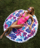 Tropical Floral Paradise Beach Towel