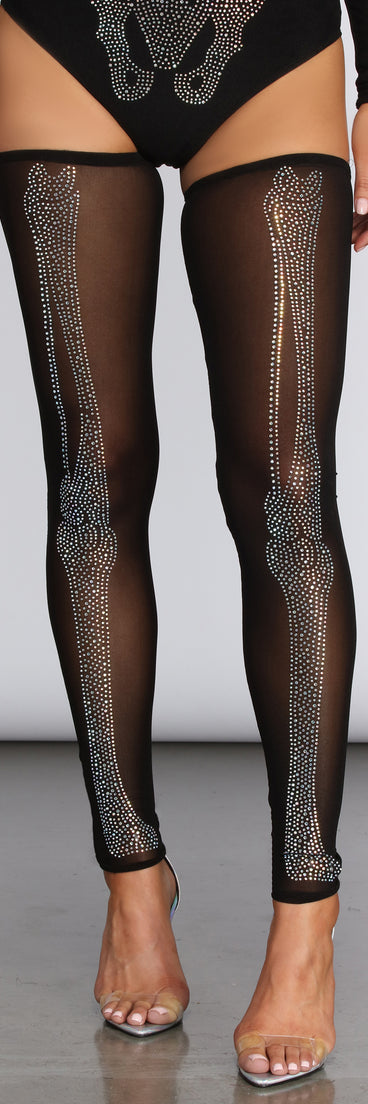 Night Of The Skeleton Leg Warmers