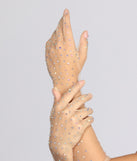 Rhinestone Mesh Gloves for 2022 festival outfits, festival dress, outfits for raves, concert outfits, and/or club outfits