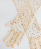 Rhinestone Mesh Gloves for 2022 festival outfits, festival dress, outfits for raves, concert outfits, and/or club outfits