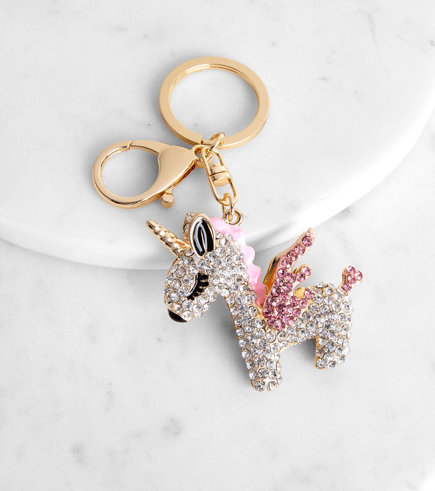Little Unicorn Rhinestone Key Chain