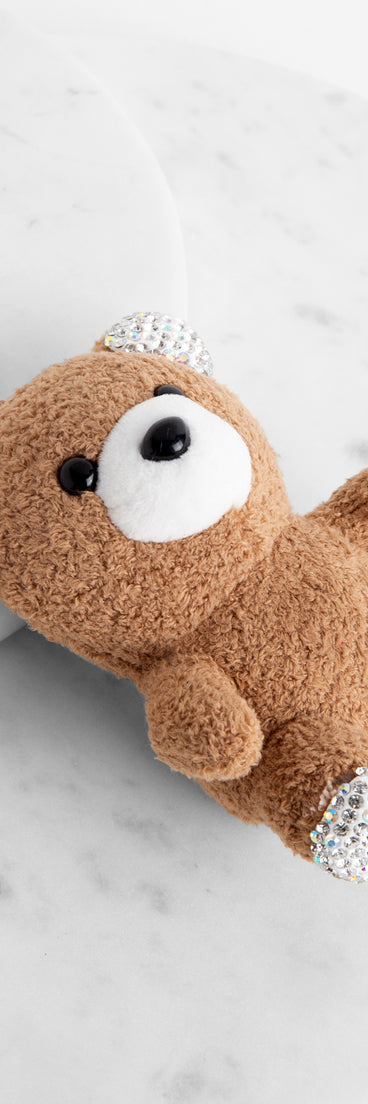 Rhinestone Plush Teddy Key-chain