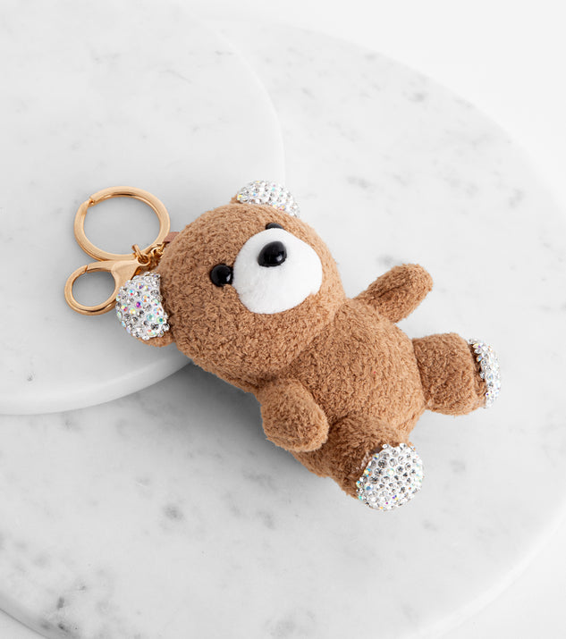 Rhinestone Plush Teddy Key-chain