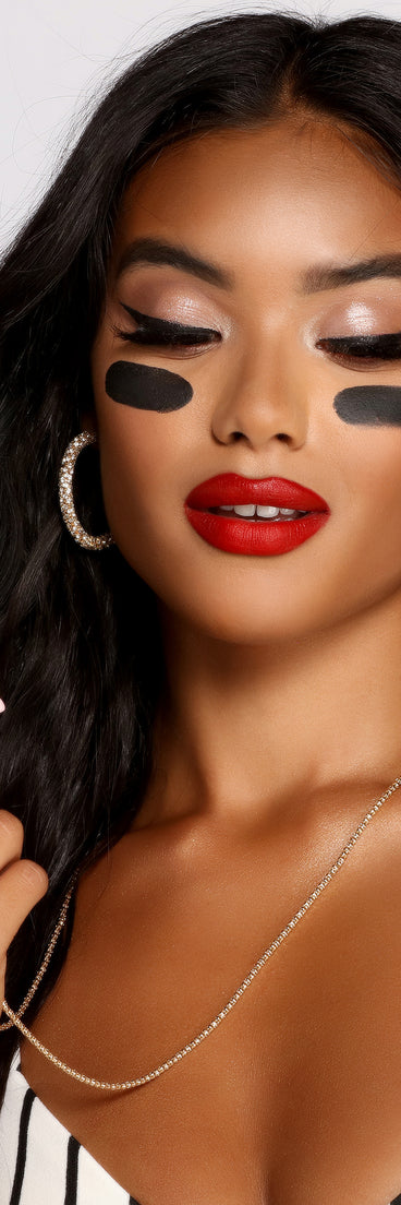 Rhinestone Gold Whistle for Referee Halloween Costume