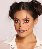 Circus Cutie Adhesive Face Gems for Women's Clown Costume