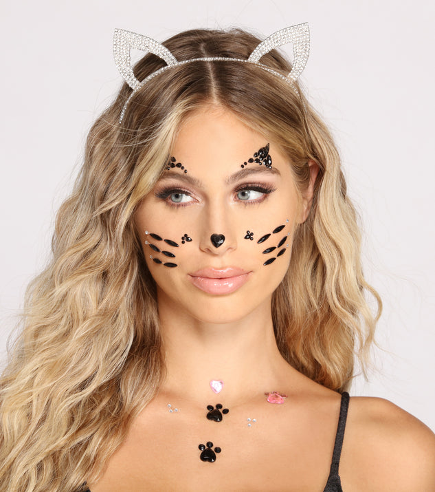 Halloween Rhinestone Cat Ears