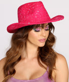 Rhinestone Fuchsia Cowboy Hat for Rhinestone Cowgirl Costume