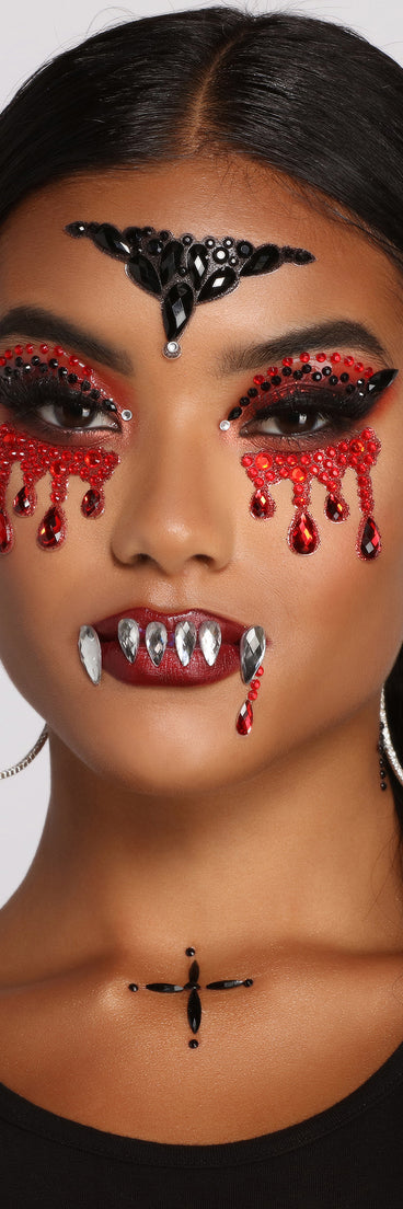 Countess of the Night Adhesive Halloween Face Gems