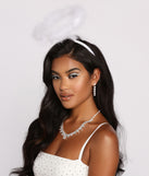 Sweet White Feathered Angel Halo
