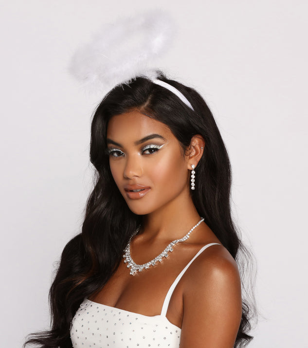 Sweet White Feathered Angel Halo