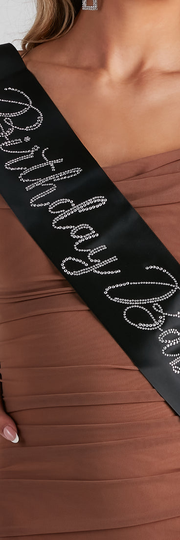 Birthday Babe Rhinestone Sash