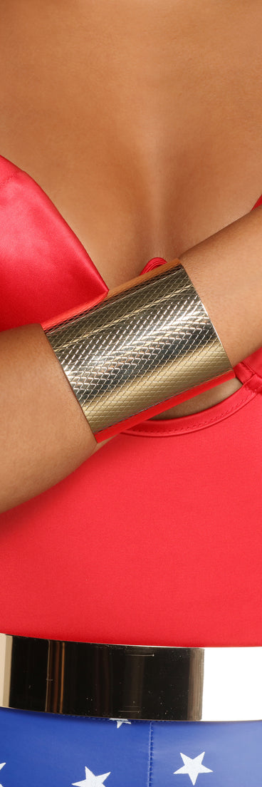 Golden Goddess Textured Metal Cuff