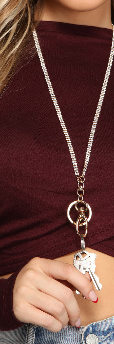 Rhinestone Lanyard Keychain is a trendy pick to create 2023 festival outfits, festival dresses, outfits for concerts or raves, and complete your best party outfits!