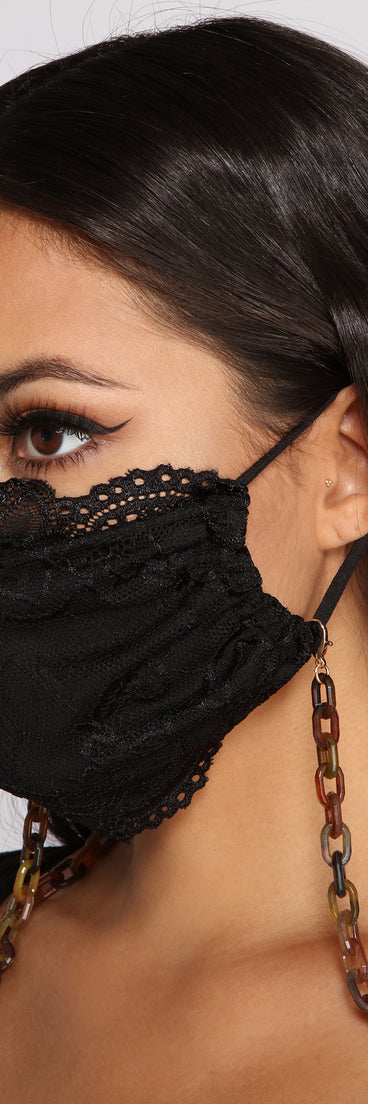Tortoise Shell Face Mask Chain