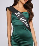 21 Bitches Glitter Sash for 2022 festival outfits, festival dress, outfits for raves, concert outfits, and/or club outfits