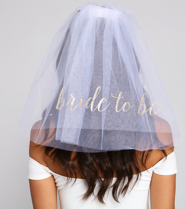Bride To Be Glitter Veil
