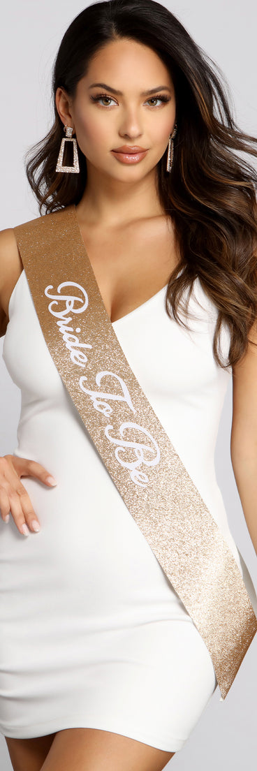 Bride To Be Glitter Sash