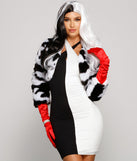 Villainous Diva Black And White Long Wig