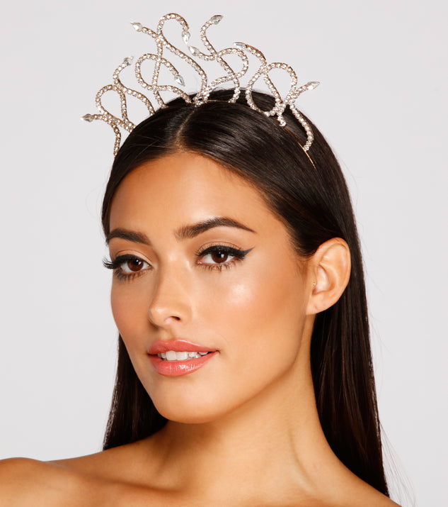 Snake Queen Rhinestone Headband for 2022 festival outfits, festival dress, outfits for raves, concert outfits, and/or club outfits