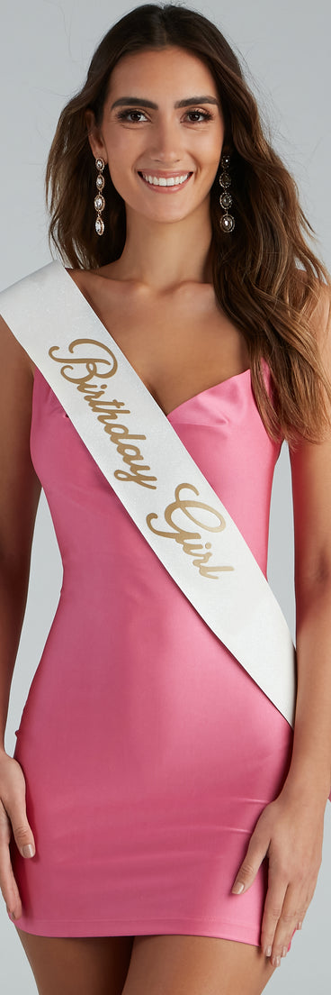 Birthday Girl Glitter Glam Sash