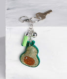 Rhinestone Avocado Keychain