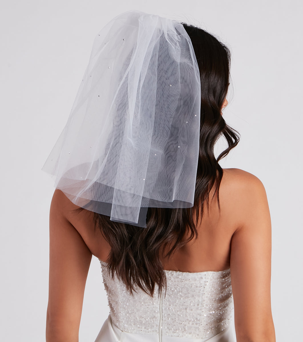 Bridal-Chic Rhinestone Veil