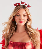 Cupid Cutie Rhinestone Heart Headband for a women's cupid Halloween costume.