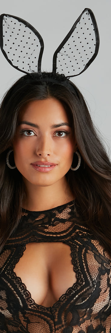 Bunny Babe Mesh Ears Headband