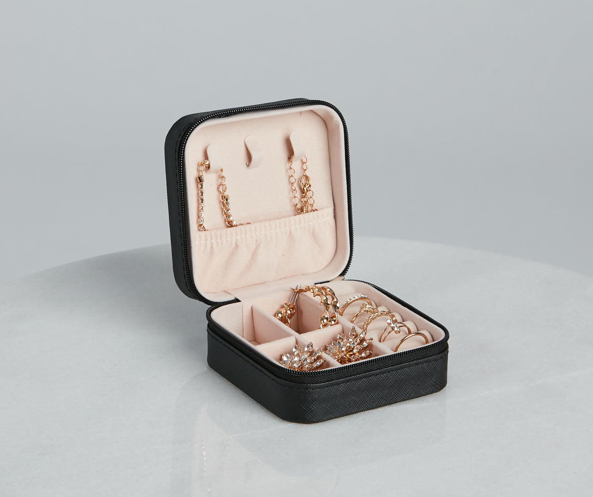 Sleek Mini Travel Jewelry Case