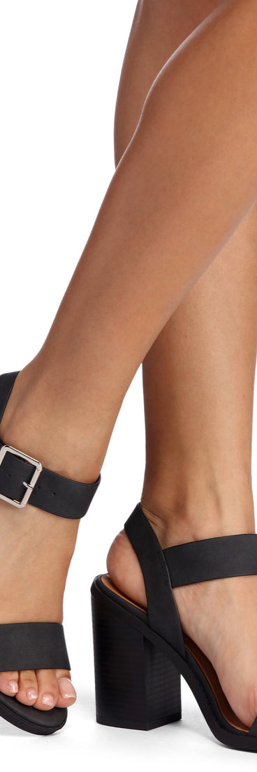 Buckle Up Block Heels are chic ladies' shoes to complete your best 2023 outfits. They come in a variety of trendy women's shoe styles like platforms and dressy low-heels, & are available in wide widths for better comfort.