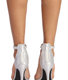 Glitter Mesh Island Stiletto Heels