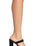 Banded In Style Faux Suede Mules