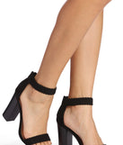 Braided Strap Block Heels
