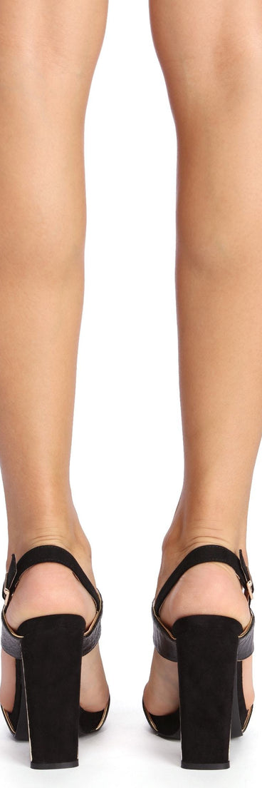 Give Me Core Snake And Sling Heels