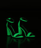 Glow-In-The-Dark Block Heels are chic ladies' shoes to complete your best 2023 outfits. They come in a variety of trendy women's shoe styles like platforms and dressy low-heels, & are available in wide widths for better comfort.