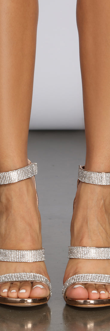 Glitz And Glam Rose Gold Rhinestone Block Heels are chic ladies' shoes to complete your best 2023 outfits. They come in a variety of trendy women's shoe styles like platforms and dressy low-heels, & are available in wide widths for better comfort.