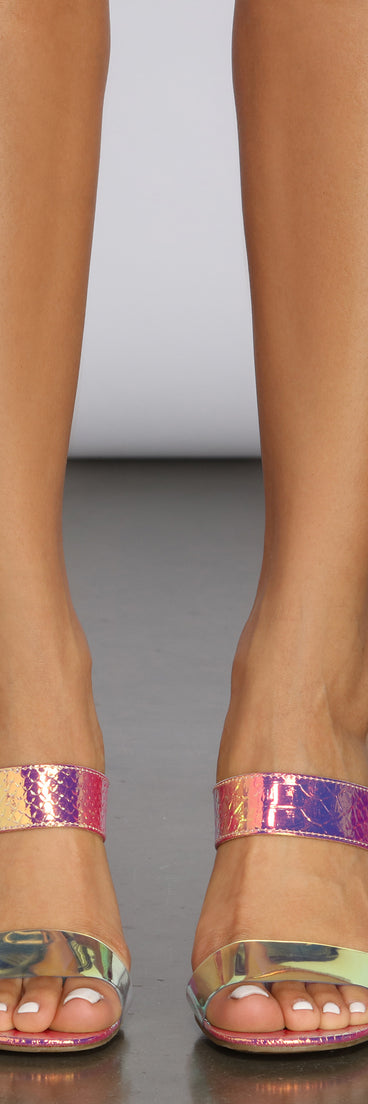 Magic Moments Iridescent Mules is the perfect Homecoming look pick with on-trend details to make the 2023 HOCO dance your most memorable event yet!