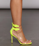 Buckled In Neon Stiletto Heels is the perfect Homecoming look pick with on-trend details to make the 2023 HOCO dance your most memorable event yet!