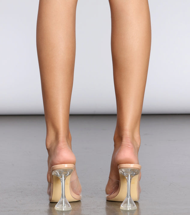 Clear stacked heels online