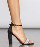 Finding Romance Satin Rhinestone Heels are chic ladies' shoes to complete your best 2023 outfits. They come in a variety of trendy women's shoe styles like platforms and dressy low-heels, & are available in wide widths for better comfort.