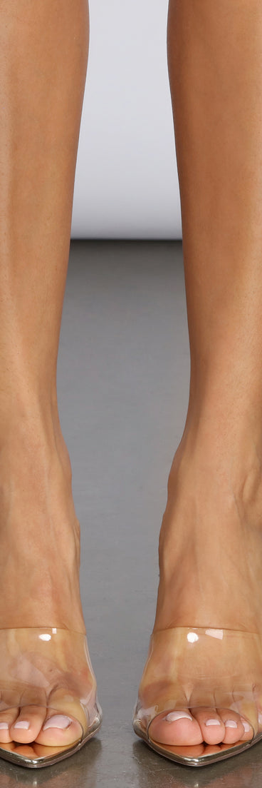 Make A Point Clear Stiletto Mules are chic ladies' shoes to complete your best 2023 outfits. They come in a variety of trendy women's shoe styles like platforms and dressy low-heels, & are available in wide widths for better comfort.