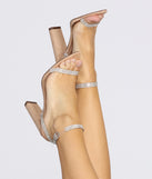 Best Foot Forward Strappy Rhinestone Heels is the perfect Homecoming look pick with on-trend details to make the 2023 HOCO dance your most memorable event yet!