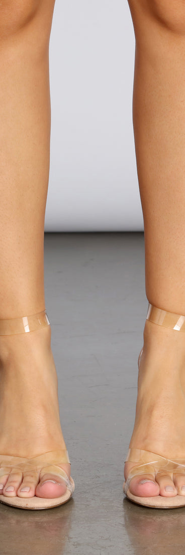 Criss Cross Clear Heels are chic ladies' shoes to complete your best 2023 outfits. They come in a variety of trendy women's shoe styles like platforms and dressy low-heels, & are available in wide widths for better comfort.