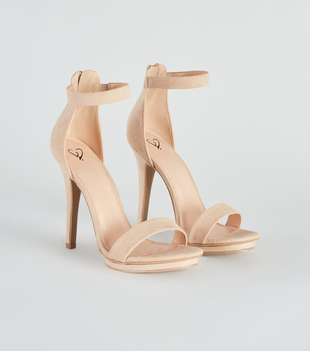 Fab Faux Suede Island Heels has high-heel or platform options for comfort while you dance and unique homecoming shoe details to compliment your 2023 Homecoming dress!