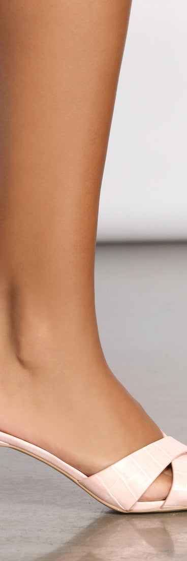 Level Up Croc-Embossed Mules are chic ladies' shoes to complete your best 2023 outfits. They come in a variety of trendy women's shoe styles like platforms and dressy low-heels, & are available in wide widths for better comfort.