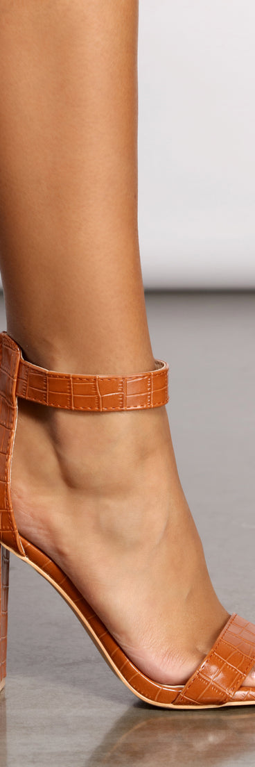 Stylish And Sleek Embossed Block Heels are chic ladies' shoes to complete your best 2023 outfits. They come in a variety of trendy women's shoe styles like platforms and dressy low-heels, & are available in wide widths for better comfort.