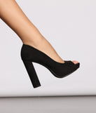 Peep Toe Platform Block Heels are chic ladies' shoes to complete your best 2023 outfits. They come in a variety of trendy women's shoe styles like platforms and dressy low-heels, & are available in wide widths for better comfort.